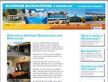 Tablet Screenshot of blenheimbackpackers.co.nz